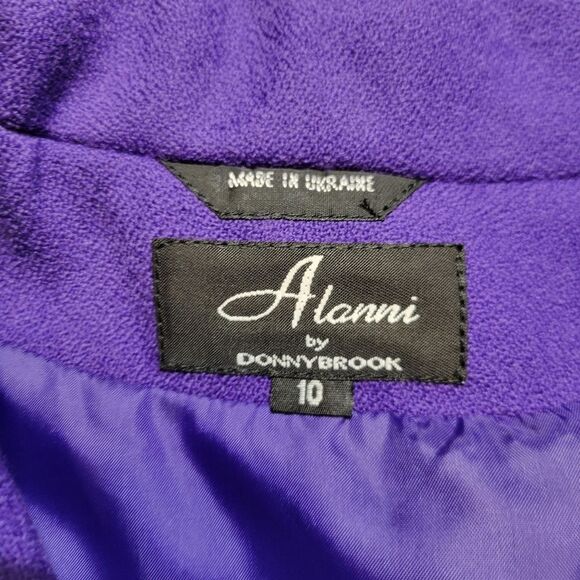 Alanni By Donnybrook Vintage Wool Purple Double-Breasted Women's Vest - Picture 4 of 8